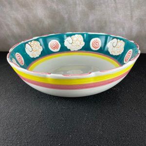 Beautiful Vintage Mexican Ceramica Arte Bello Serving Bowl 13"
